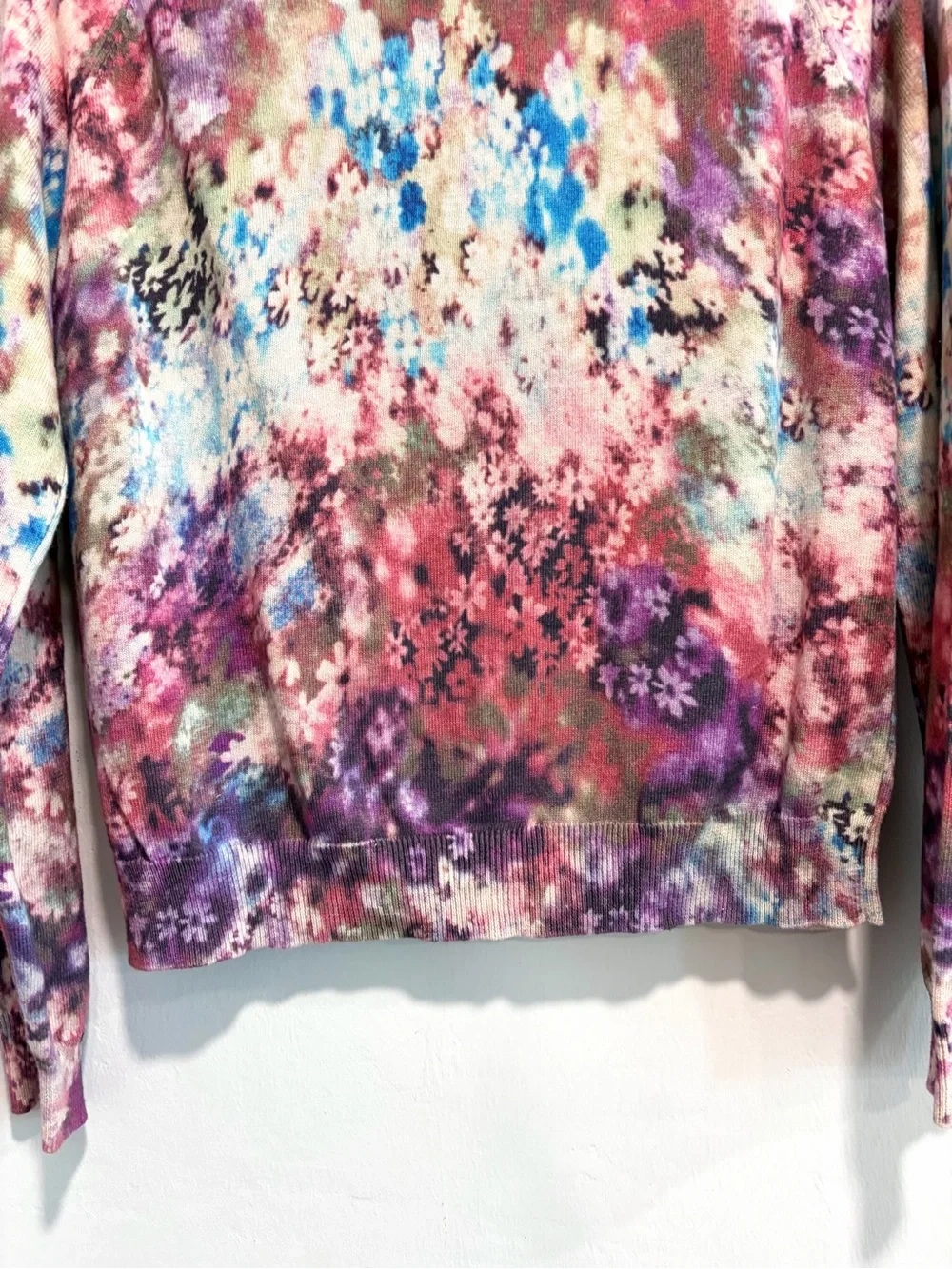 Sundance Floral Tie Dye Button Front Cardigan